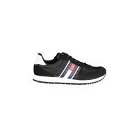 Tommy Hilfiger Men&#39;s Black Polyester Sneaker - 43 EU