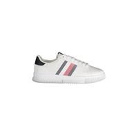 Tommy Hilfiger Men's White Polyester Sneaker - 44 EU