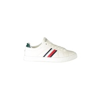 Tommy Hilfiger Men's White Leather  Sneaker - 44 EU