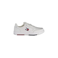 Tommy Hilfiger Men's White Polyester Sneaker - 45 EU