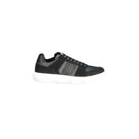 Tommy Hilfiger Men's Black Leather  Sneaker - 40 EU