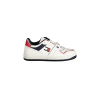 Tommy Hilfiger Men's White Polyester Sneaker - 40 EU