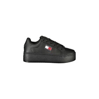 Tommy Hilfiger Women's Black Polyester Sneaker - 36 EU