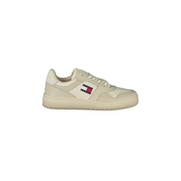 Tommy Hilfiger Men's Beige Leather  Sneaker - 40 EU