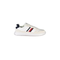 Tommy Hilfiger Men's White Leather  Sneaker - 46 EU