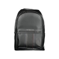 Tommy Hilfiger Men's Black Polyester  Backpack - One Size