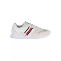 Tommy Hilfiger Men's White Polyester Sneaker - 41 EU