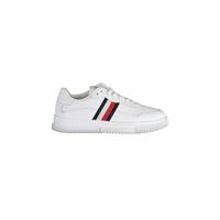 Tommy Hilfiger Men's White Polyester Sneaker - 45 EU