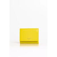 Embossed Logo Mini Wallet with Card Holder and Zip Compartment One Size Women