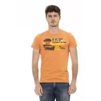 Short Sleeve T-shirt with Round Neck and Front Print M Men