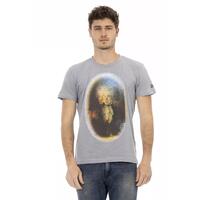 Short Sleeve T-shirt with Round Neck and Front Print M Men