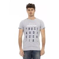 Short Sleeve Round Neck T-shirt with Front Print XL Men