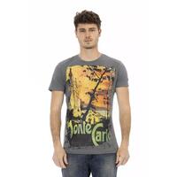 Short Sleeve T-Shirt with Round Neck and Front Print 2XL Men