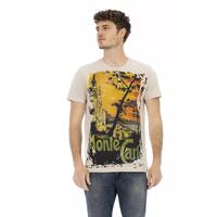 Short Sleeve T-shirt with Round Neck - Front Print L Men