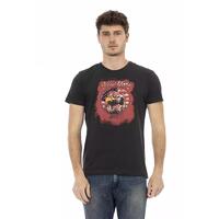 Short Sleeve T-shirt with Round Neck and Front Print XL Men