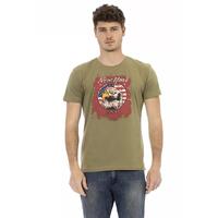 Short Sleeve T-shirt with Round Neck and Front Print 2XL Men