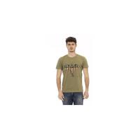 Short Sleeve T-shirt with Round Neck and Front Print 2XL Men