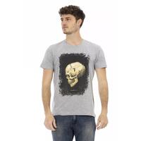Short Sleeve T-shirt With Round Neck. Front Print. M Men
