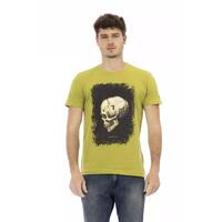 Short Sleeve Round Neck T-shirt with Front Print XL Men