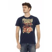 Printed Short Sleeve T-shirt with Round Neck L Men