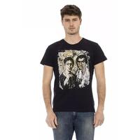 Short Sleeve T-shirt with Round Neck and Front Print 2XL Men