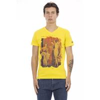 Front Print V-Neck Short Sleeve T-Shirt M Men