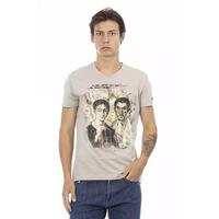 Front Print Short Sleeve V-Neck T-Shirt XL Men