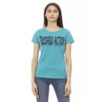 Trussardi Action Women's Light Blue Cotton Tops &amp; T-Shirt - 2XL