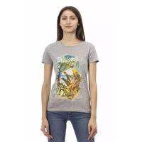 Trussardi Action Women's Gray Cotton Tops &amp; T-Shirt - M