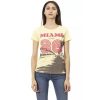 Trussardi Action Women's Yellow Cotton Tops &amp; T-Shirt - XS