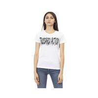 Trussardi Action Women's Elegant Short Sleeve Tee with Chic Front Print - XS