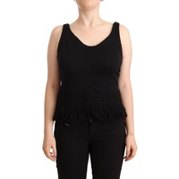 Ermanno Scervino Women's Black Cotton Sleevelesss Tank Casual Top - 2 IT