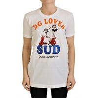 Dolce &amp; Gabbana Crew Neck T-shirt with DG LOVES SUD Motive 40 IT Women