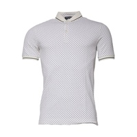 Dolce &amp; Gabbana Men's White Polka Dot Cotton Collared Polo T-shirt - 46 IT