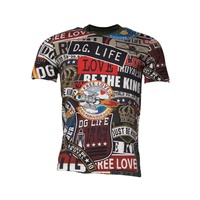 Dolce &amp; Gabbana Men's Multicolor Graphic Print Cotton Crew Neck T-shirt - 50 IT