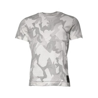 Dolce &amp; Gabbana Men's White Gray Camouflage Cotton Crew Neck T-shirt - 46 IT