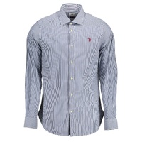 US POLO ASSN Men's Blue Cotton Shirt - 2XL