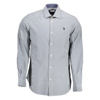 US POLO ASSN Men's Light Blue Cotton Shirt - 2XL