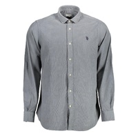 US POLO ASSN Men's Blue Cotton Shirt - L