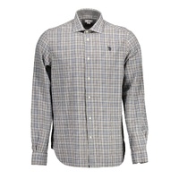 US POLO ASSN Men's Gray Cotton Shirt - L