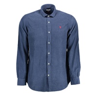 US POLO ASSN Men's Blue Cotton Shirt - XL