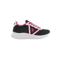 US POLO ASSN Women's Black Polyester Sneaker - 38 EU