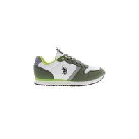 US POLO ASSN Men's Green Polyester Sneaker - 44 EU