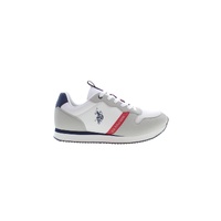 US POLO ASSN Men's White Polyester Sneaker - 46 EU