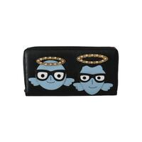 100% Authentic Dolce &amp; Gabbana Leather Wallet with Logo Details One Size Men