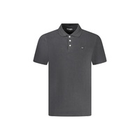 Wrangler Men's Black Cotton Polo Shirt - M