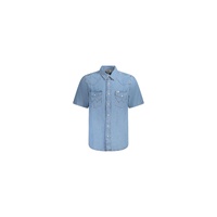 Wrangler Men's Light Blue Cotton Shirt - M