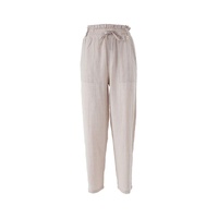 Yes Zee Women's Beige Linen Jeans &amp; Pant - L