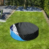 82x30cm Foldable Sunscreen Pool Cover - Dustproof Round Black &amp; Silver