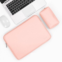 15 / 15.6 Inch Power &amp; Pink Pu Leather Laptop Bag